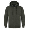 Moss Plain Zipper Hoodie