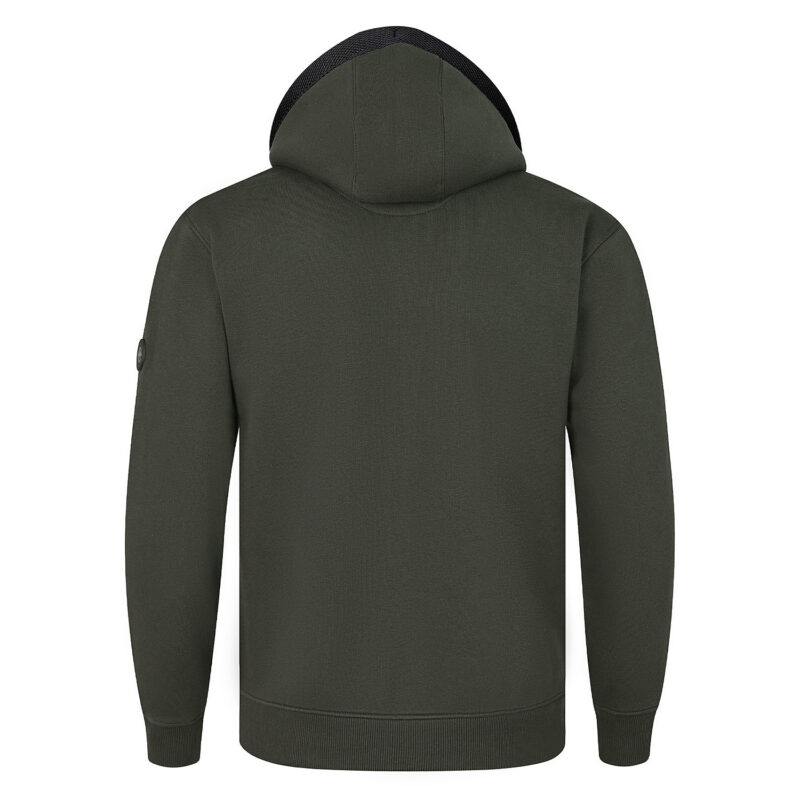 Moss Plain Zipper Hoodie - Image 2