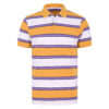 Apricot Stripe Pique Polo Shirt