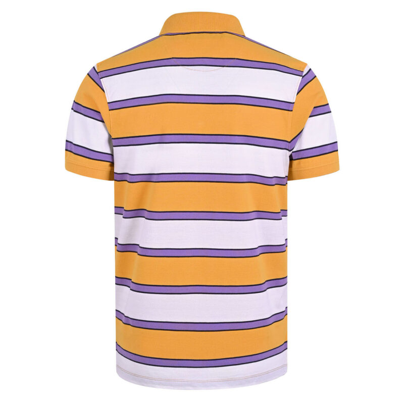 Apricot Stripe Pique Polo Shirt - Image 2