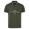 Olive Embroidered Pique Polo Shirt