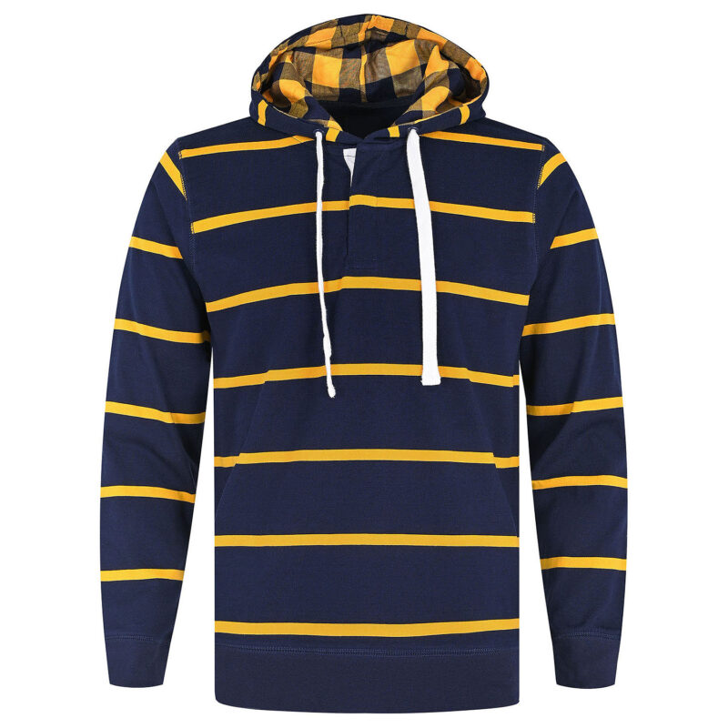 Navy Stripe Pullover Hoodie