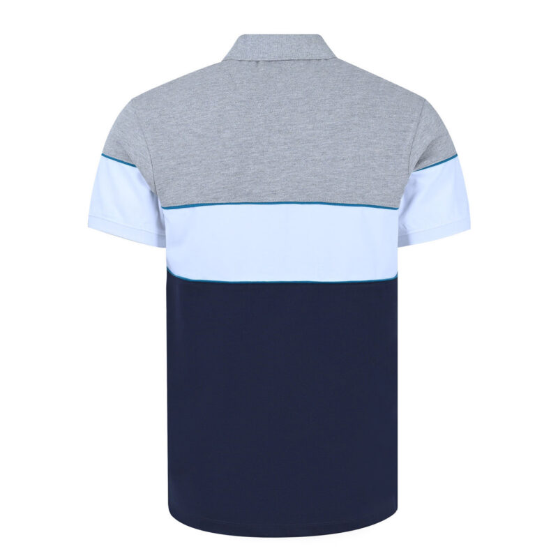Grey Color Block Polo Shirt - Image 2
