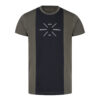 Olive Color Block Crew Neck T-shirt