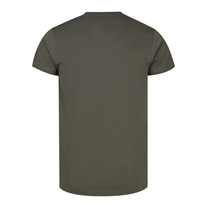 Olive Color Block Crew Neck T-shirt - Image 2