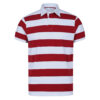 Red Stripe Jersey Polo Shirt