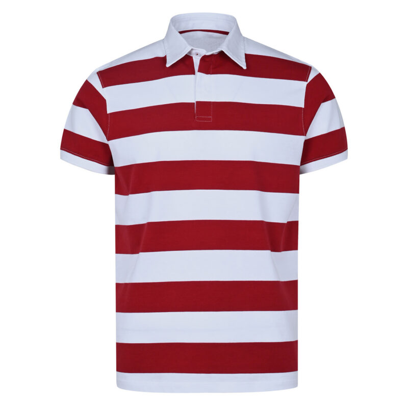 Red Stripe Jersey Polo Shirt