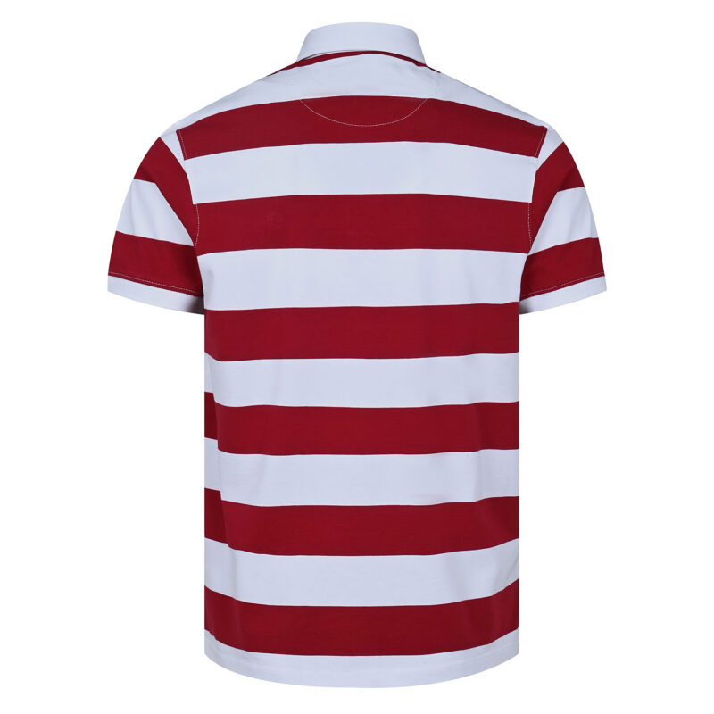 Red Stripe Jersey Polo Shirt - Image 2