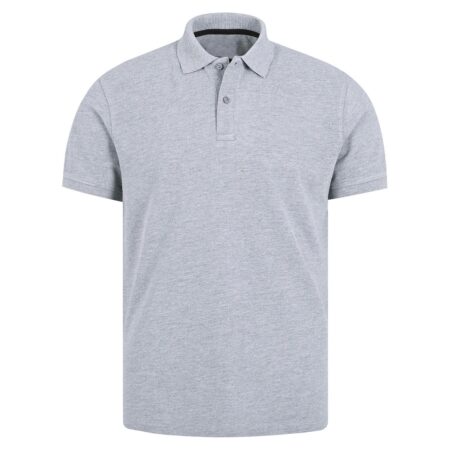 Heather Grey Plain Pique Polo Shirt