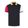 Black Color Block Polo Shirt