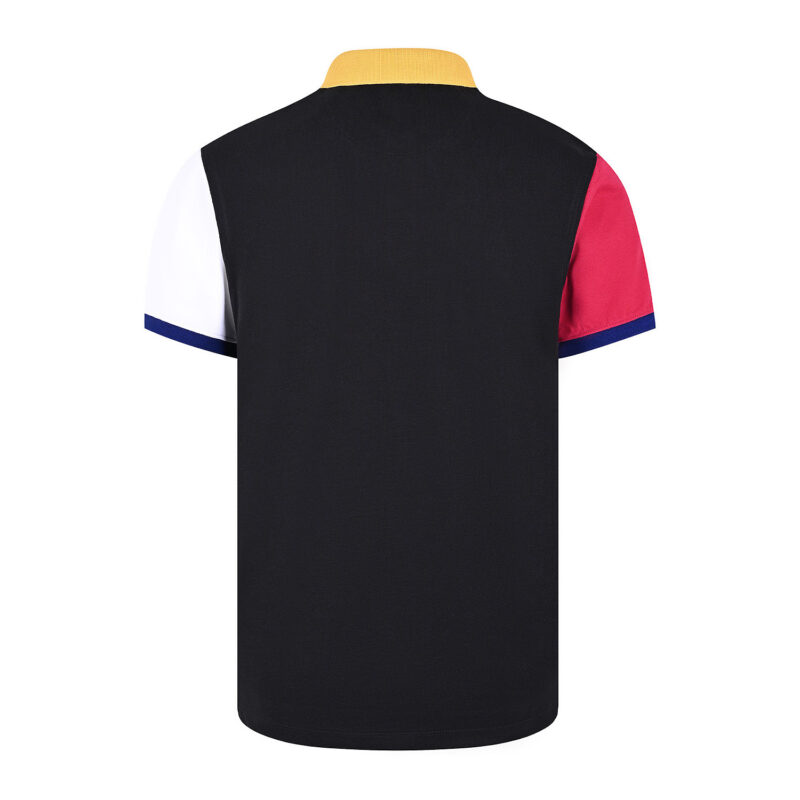 Black Color Block Polo Shirt - Image 2