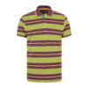 Olive Stripe Pique Polo Shirt