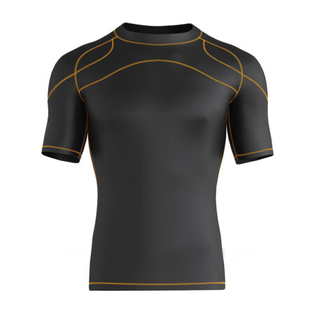 Orange Short Sleeve Compression Shirt