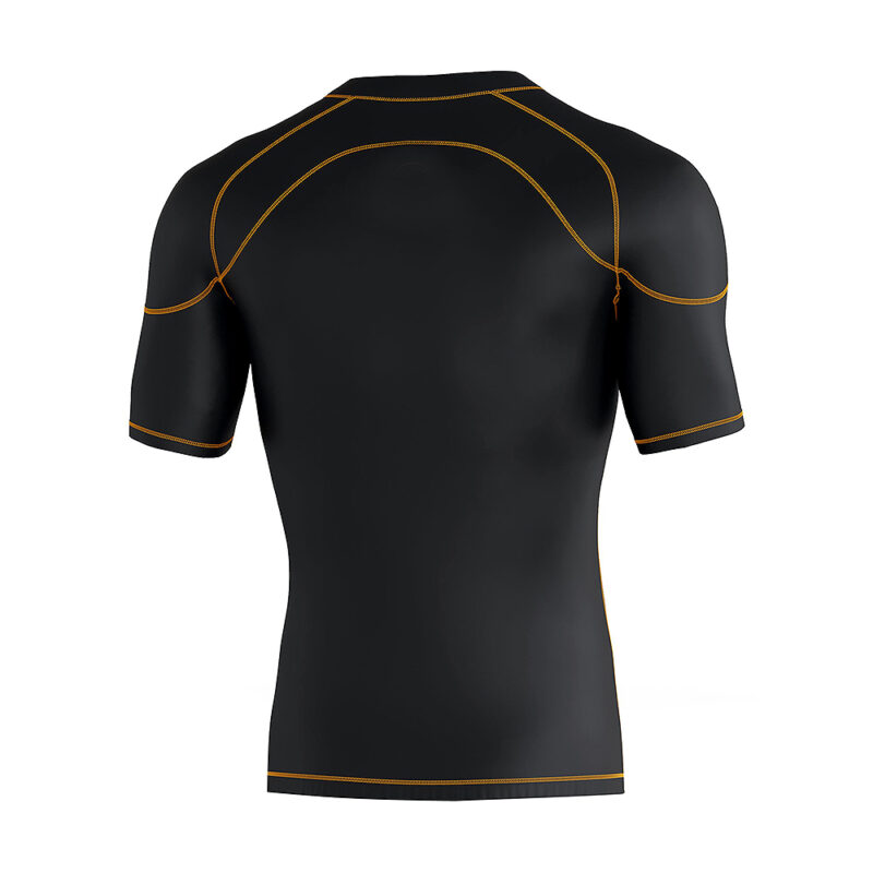 Orange Short Sleeve Compression Shirt - Image 2