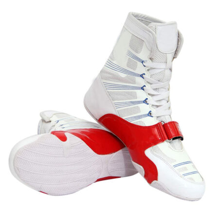 Knockout White/Red Boxing Shoe