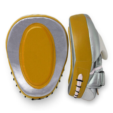 RingMaster Sports Focus pads Genuine Leather PGL 3.0 Gold and Silver